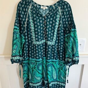 Boteh Green Paisley Midi Dress